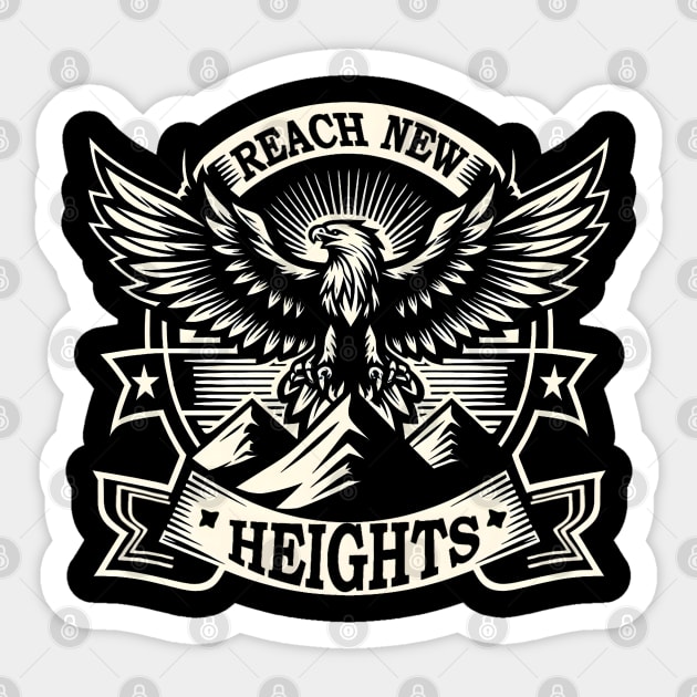 Reach New Heights Eagle Sticker by MakerMind8.2